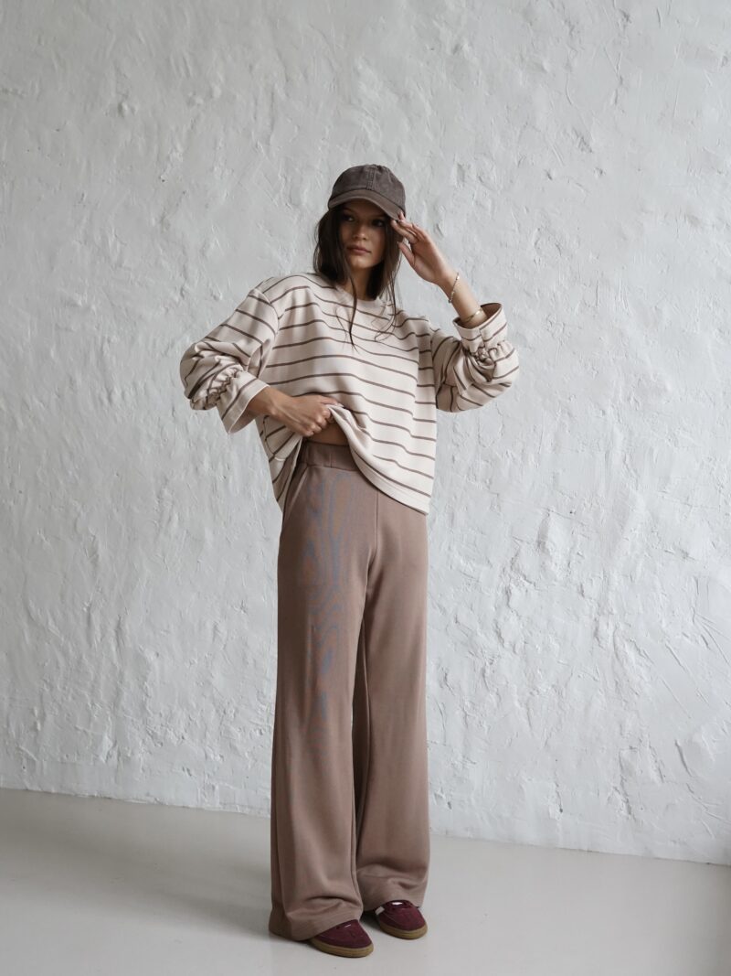 bluza beż 2 spodnie kakao 1