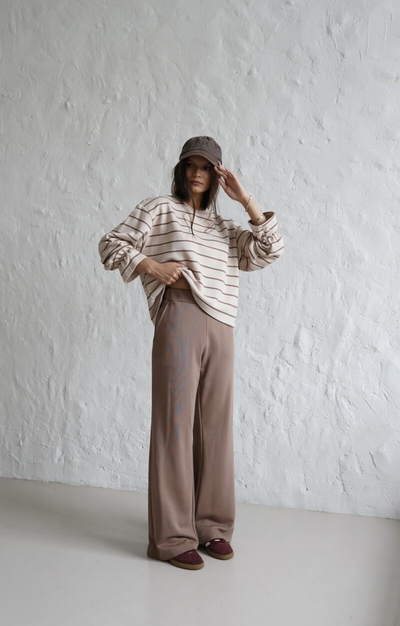 bluza beż 2 spodnie kakao 1