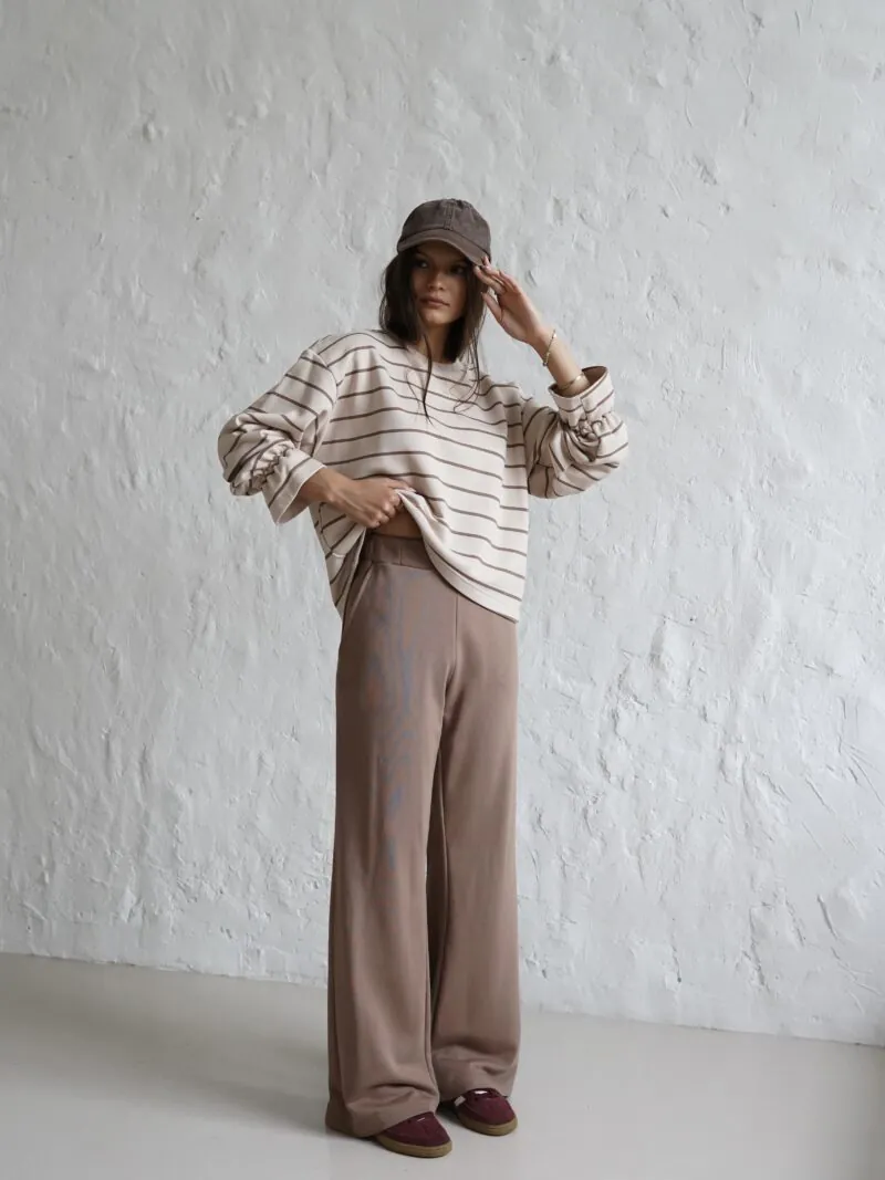 bluza beż 2 spodnie kakao 1